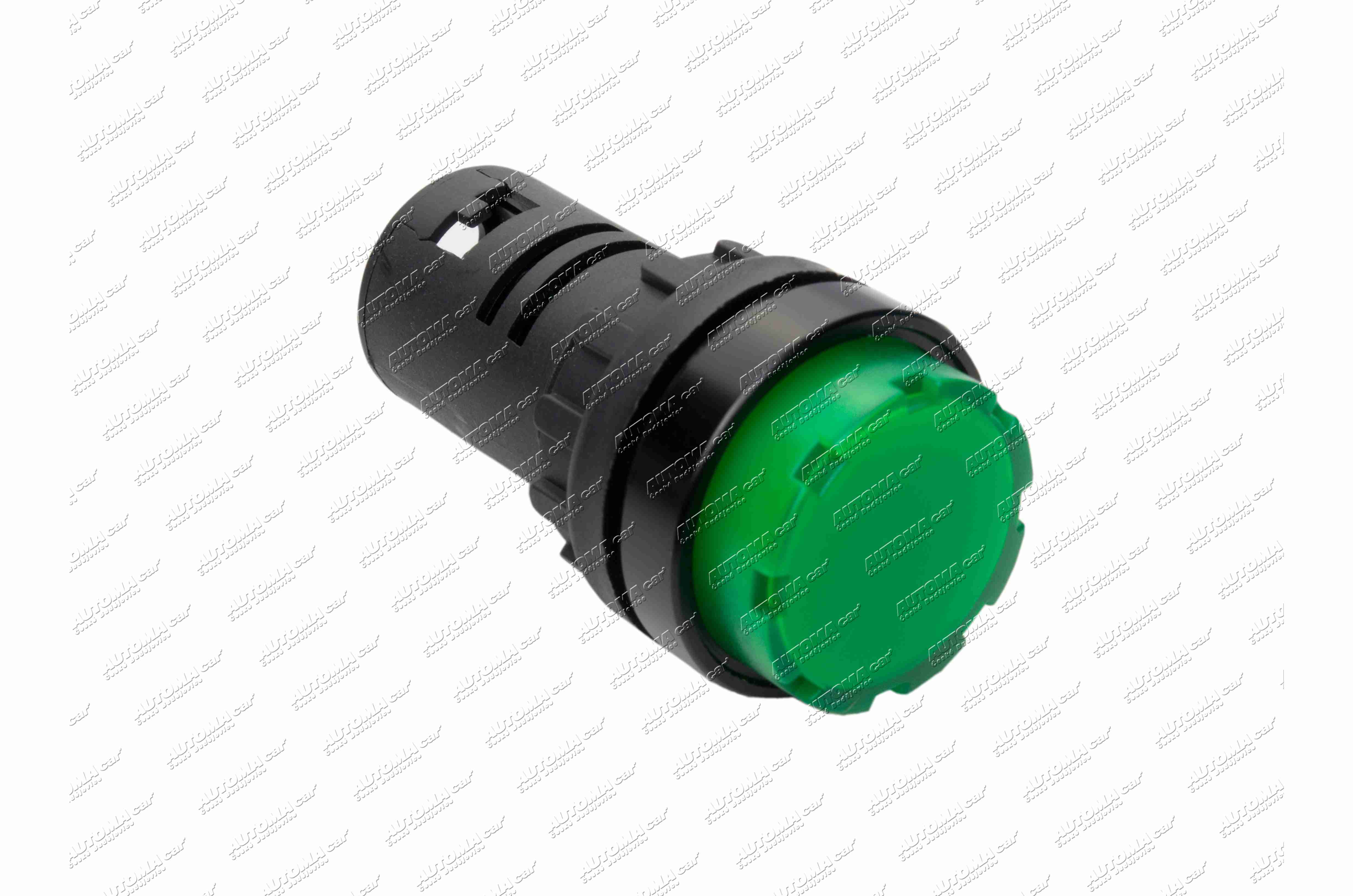 Kontrolka LED 12/24V montážní Ø 22mm zelená