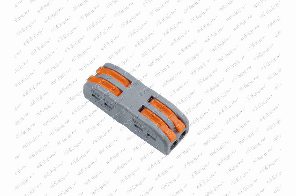 Spojka elektro 2-pol WAGO oboustranná 2x4mm²/ 2x4mm² (propojeno proti sobě) 32A