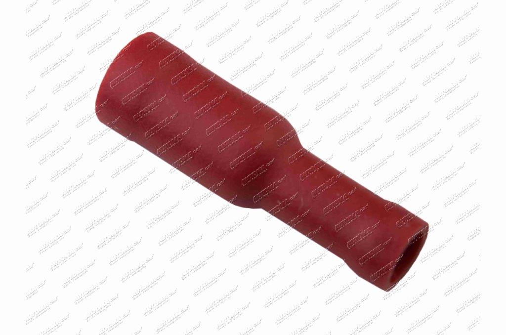 Konektor dutinka Ø 4mm /0,5-1,5mm²/ kulatá červená izolovaná