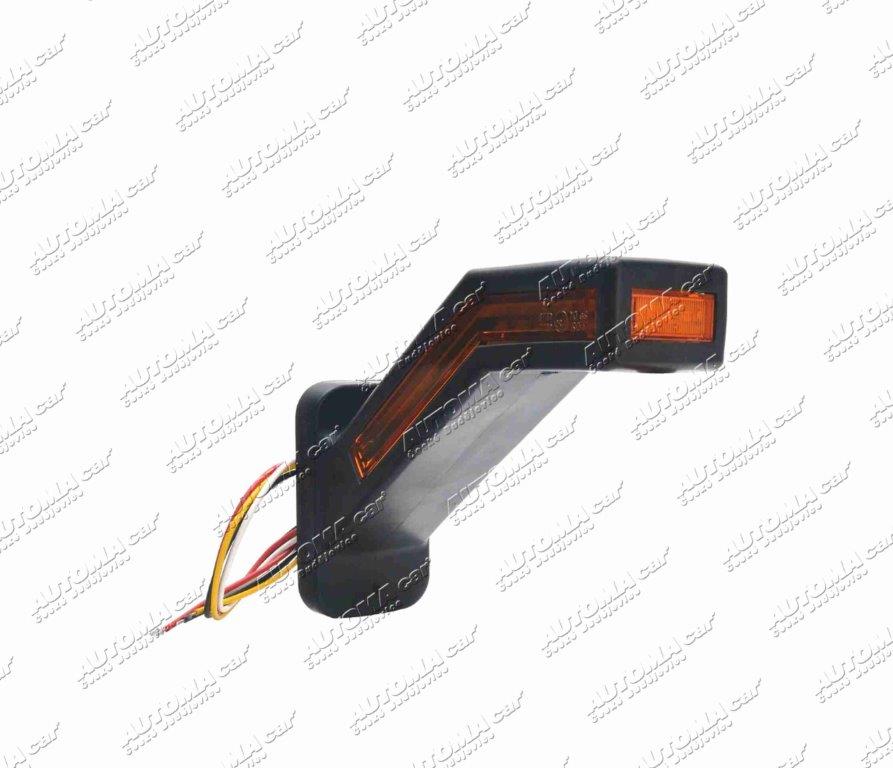 Svítilna červeno/bílo/oranžová LED 12/24V s brzdovým světlem a dynamickou směrovkou pravá WAŠ