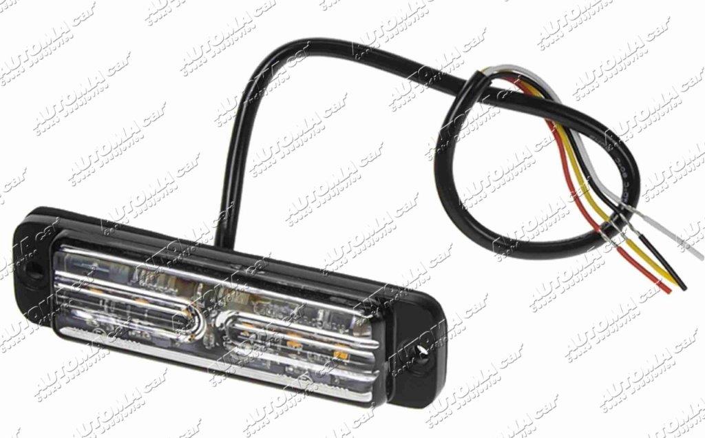 Svítilna výstražná LED 12/24V 6x5W LED oranžová