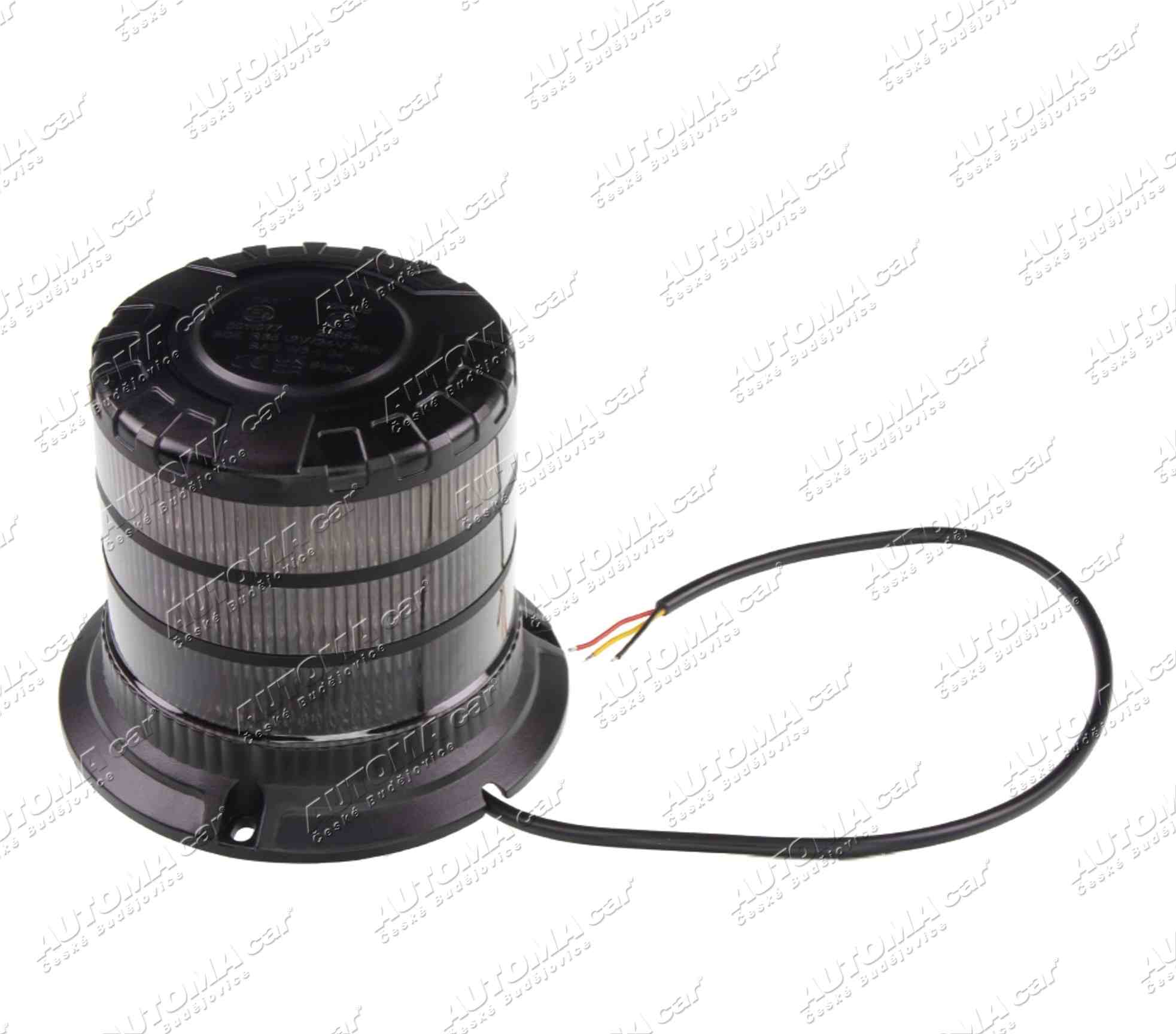 Maják oranžový 12/24V LED kouřové sklo