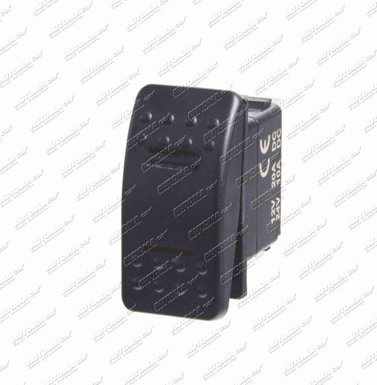 Spínač překlápěcí Rocker LED 12/24V 20/10A červený ( mont. otvor 37x21mm )