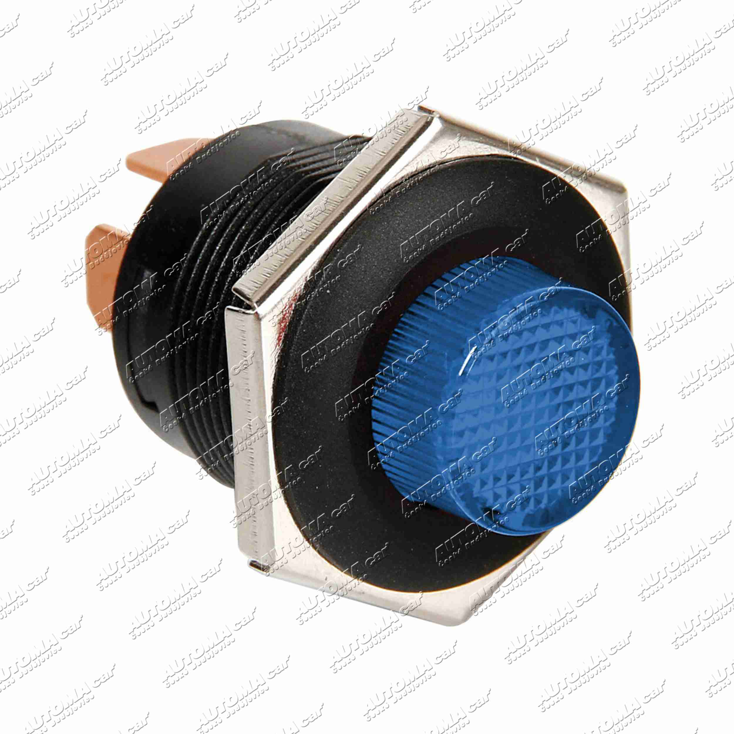 Tlačítko 5A spínací 12/24V podsvětlené modré