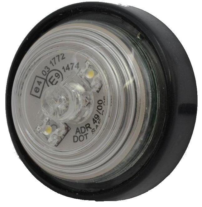 Svítilna bílá LED 9-36V kulatá