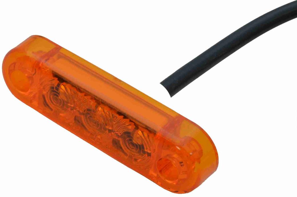 Svítilna oranž. LED 24V/0,9W PRO-SLIM s kabelem