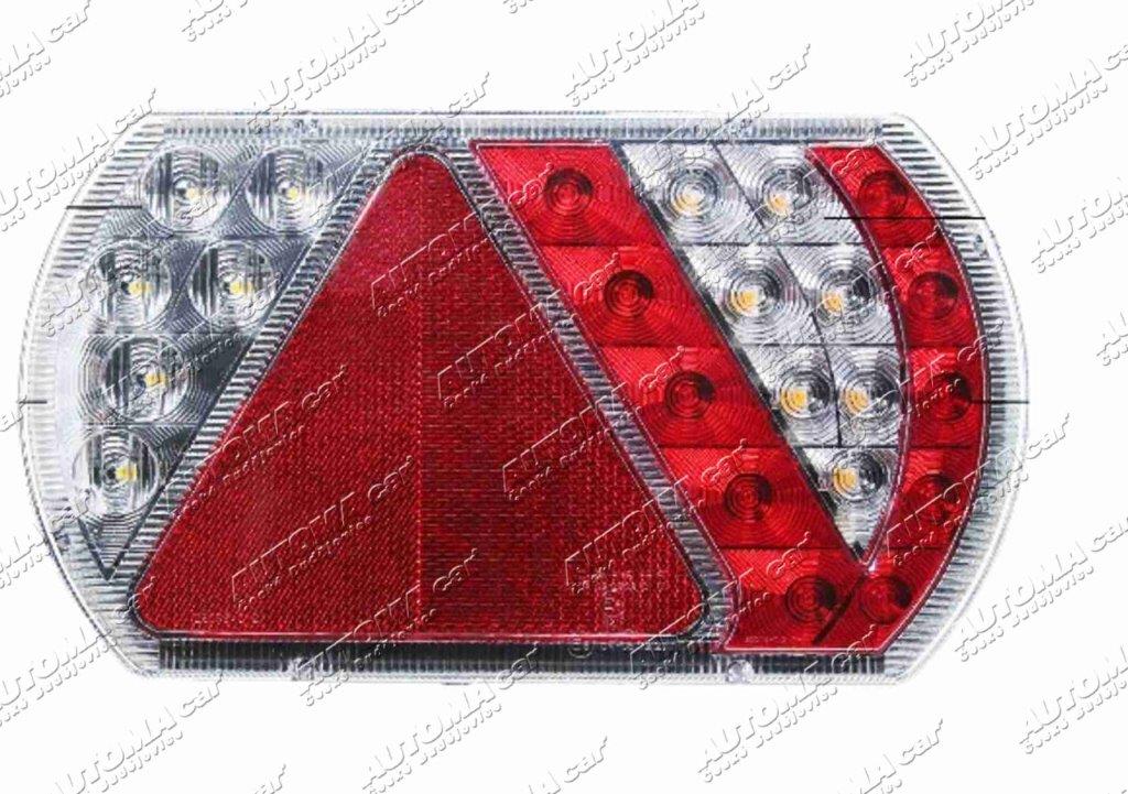 Svítilna koncová LED 12V pravá s couvačkou s 5. pólovým konektorem 