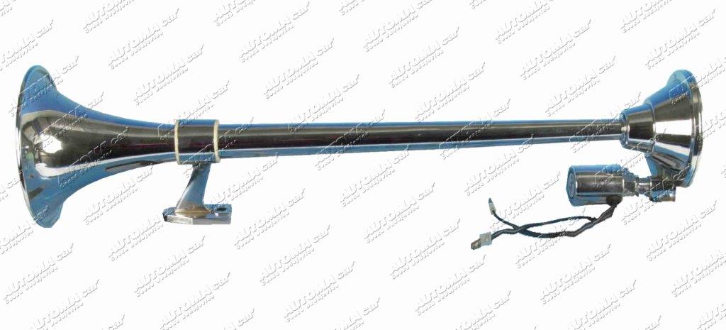 Houkačka vzduchová 12/24V chrom kulatá 640mm