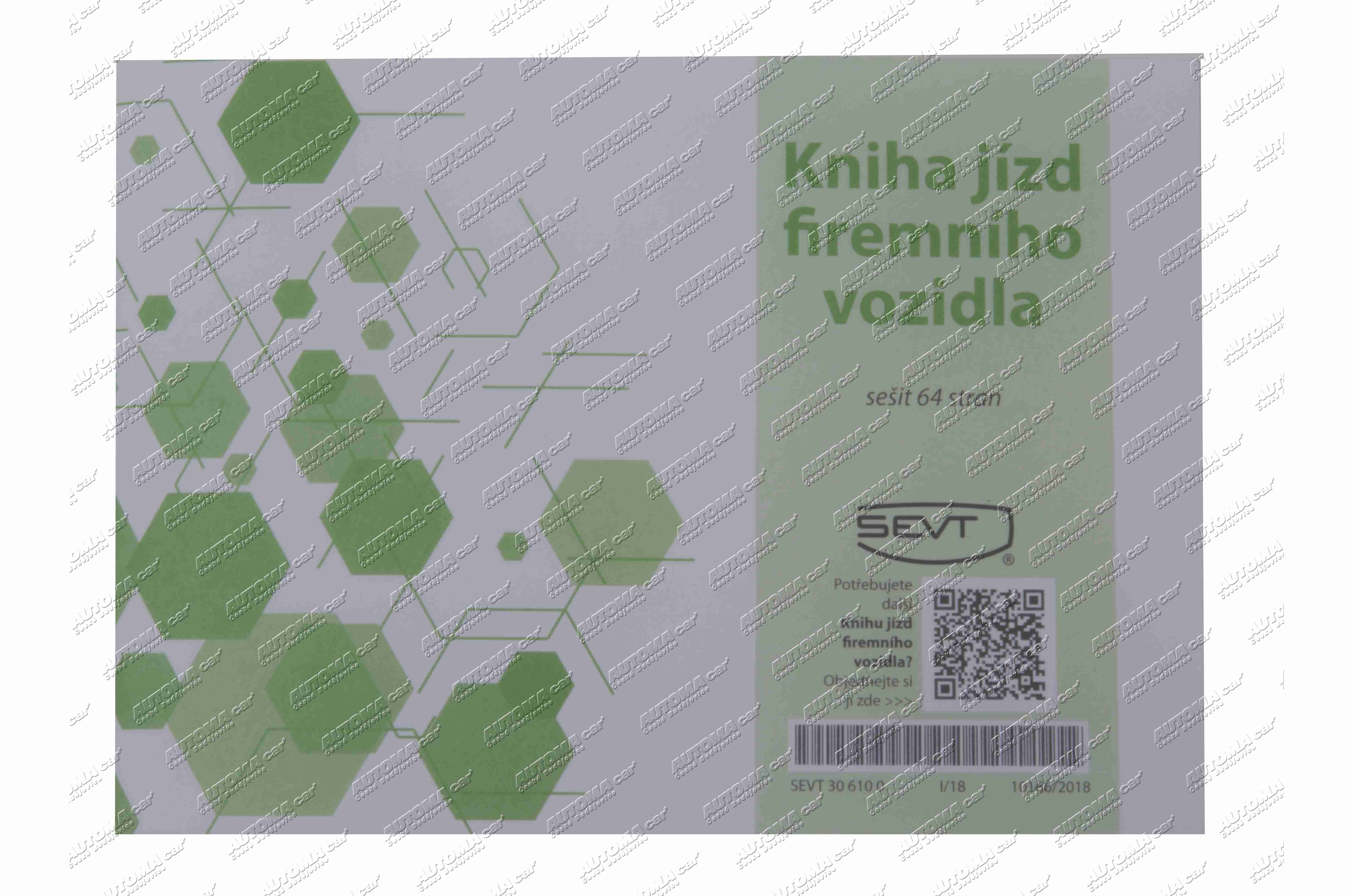 Tiskopis kniha jízd firemního vozidla SEVT