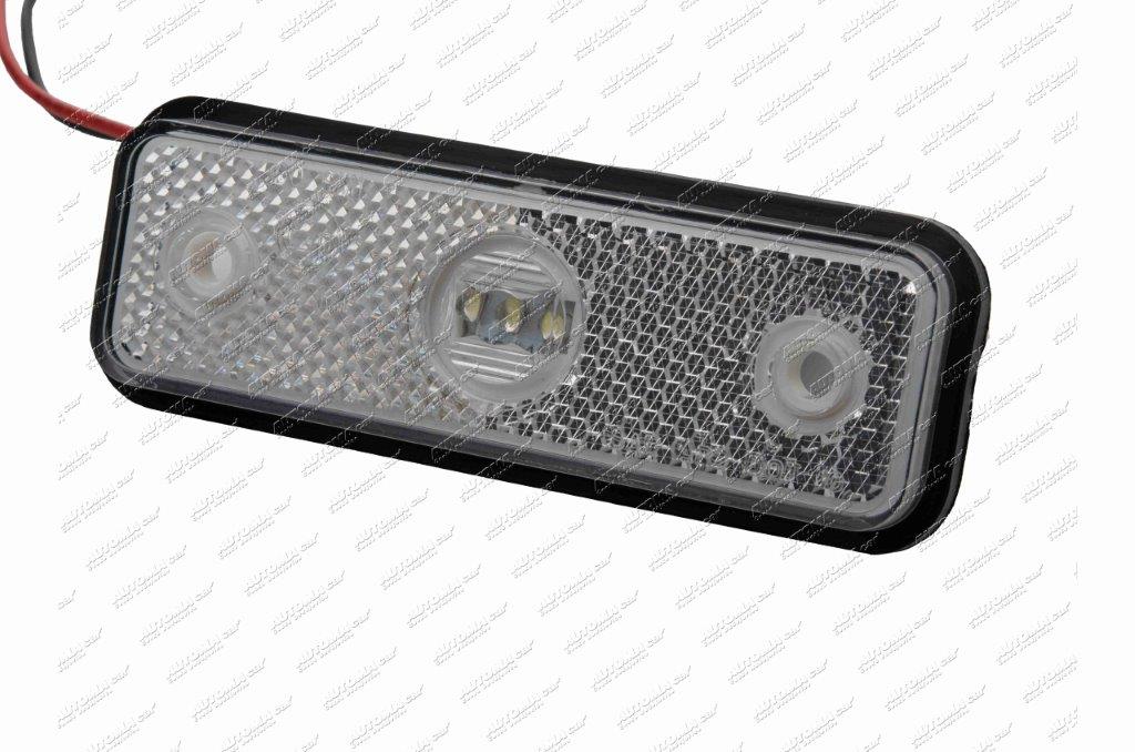 Svítilna poziční bílá LED 12/24V 96x31mm