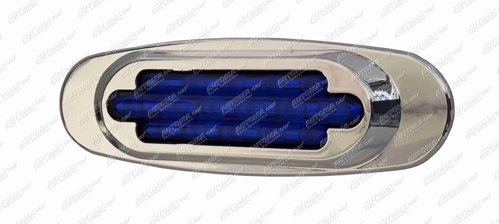 Svítilna vnitřní LED 12/24V modrá ( 2 intenzity svícení - čer. kostra, zel. slabě, mod. silně )     