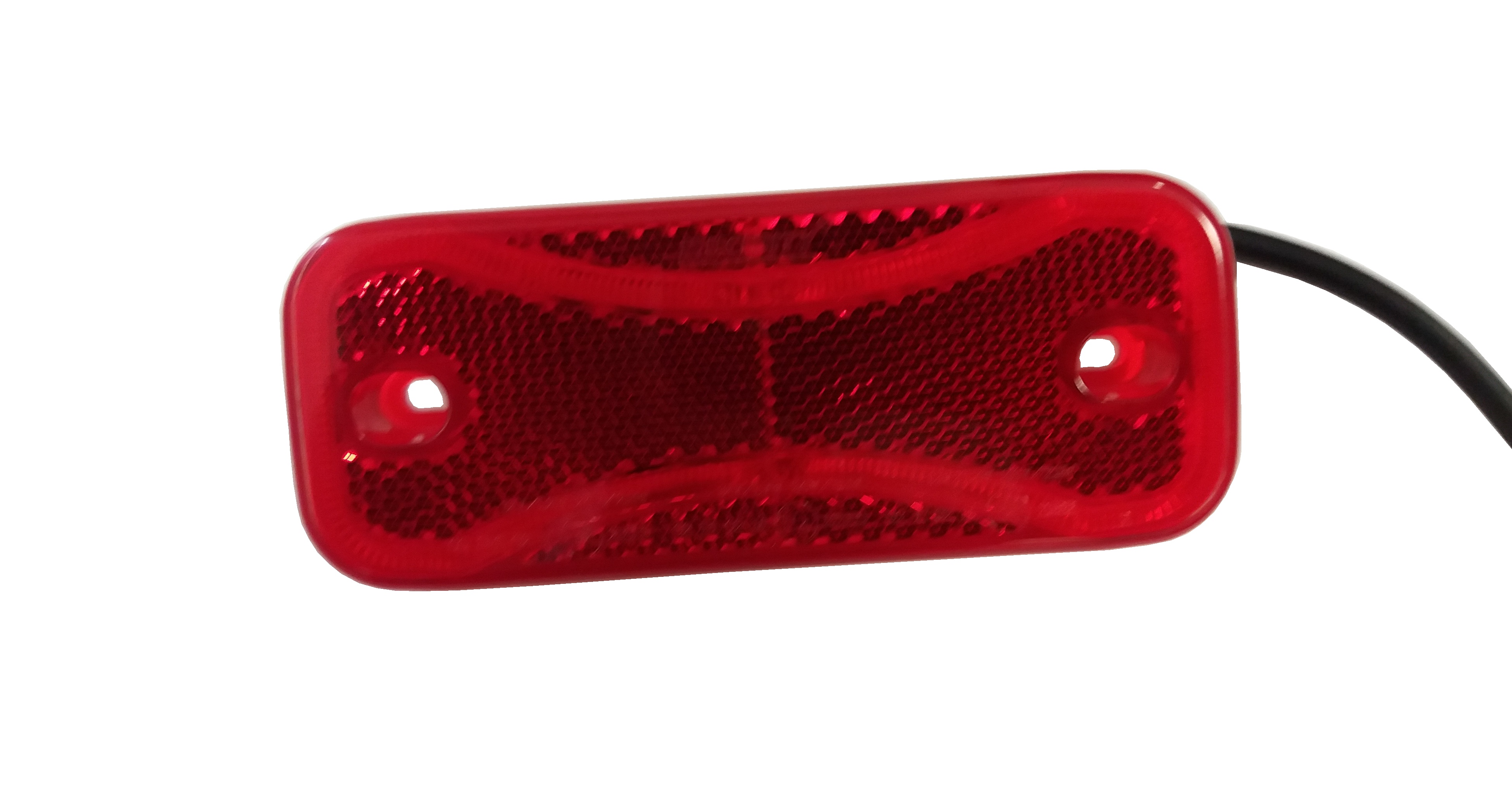 Svítilna červená LED 12/24V s kabelem 1,5m PaR nácvak 116x47mm rozteč 85mm