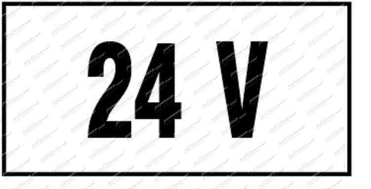 Štítek 24V samolepící 80x40mm