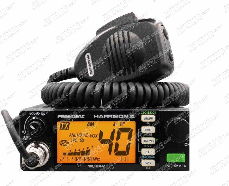 Radiostanice President Harrison II / ASC 12/24V s funkcí VOX 