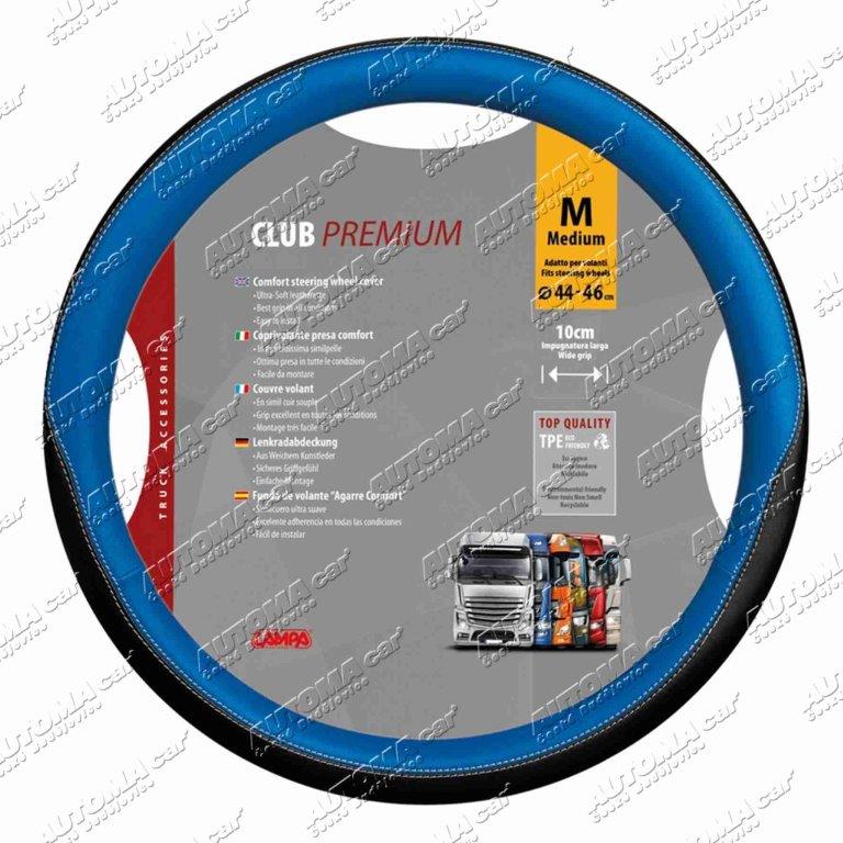 Potah na volant Ø 44-46cm koženkový modrý