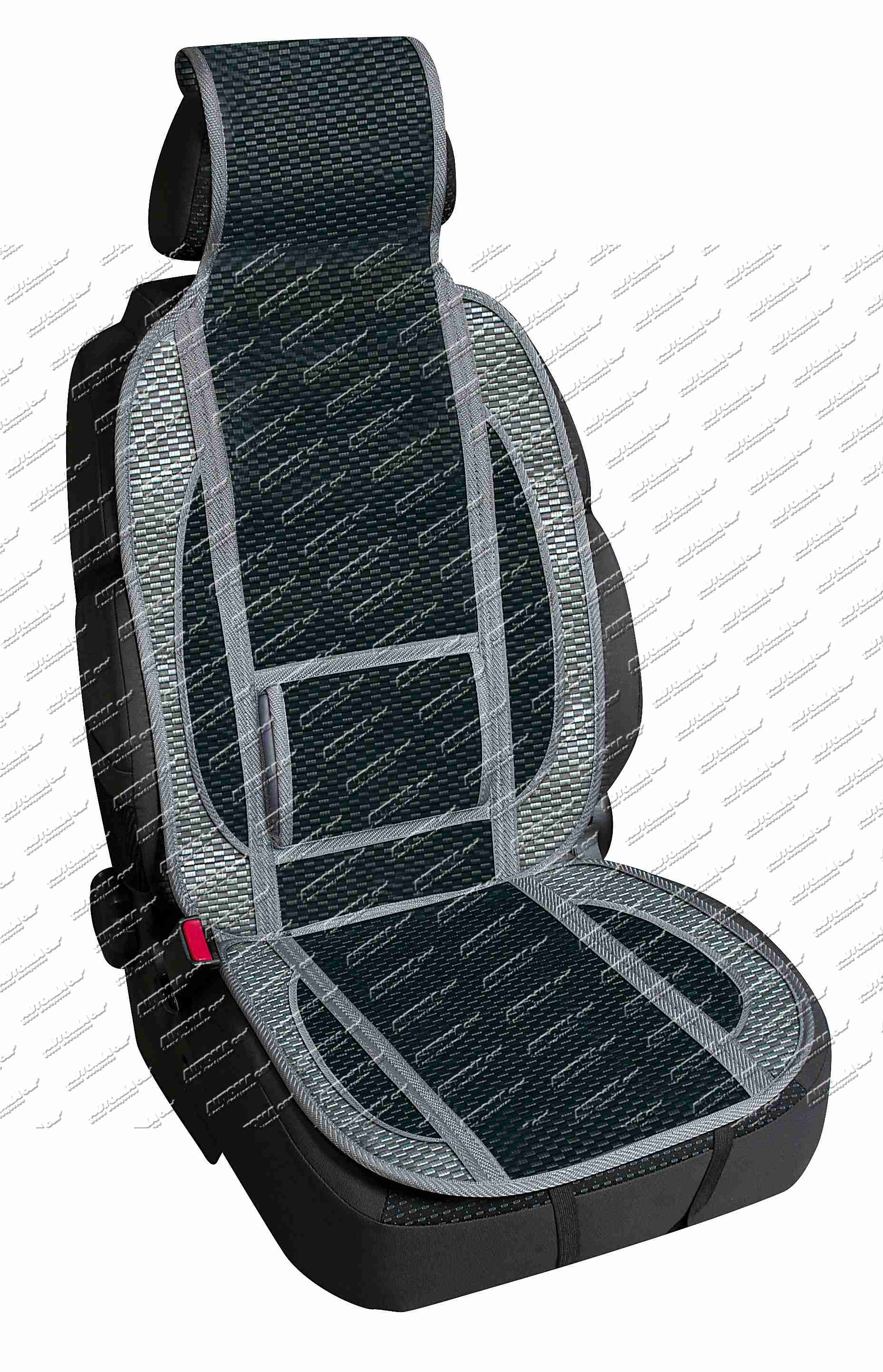 Potah sedačky odvětrávací UNI z bambusového vlákna s bederní oporou černý