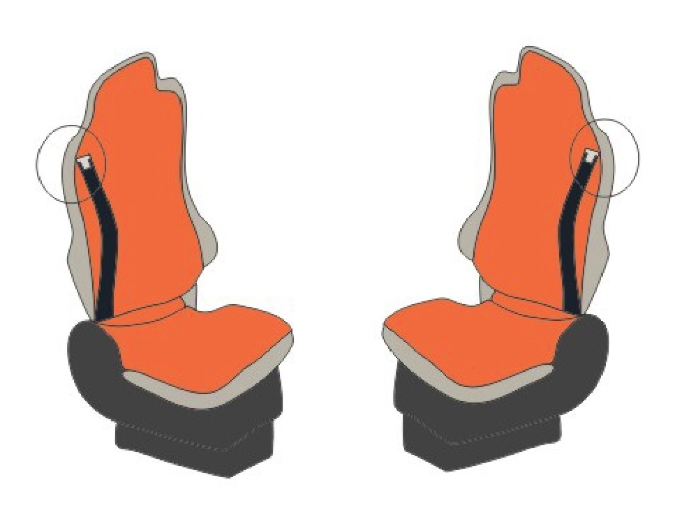 Potah sedačky DAF95,105XF,CF,LF manšestrová látka