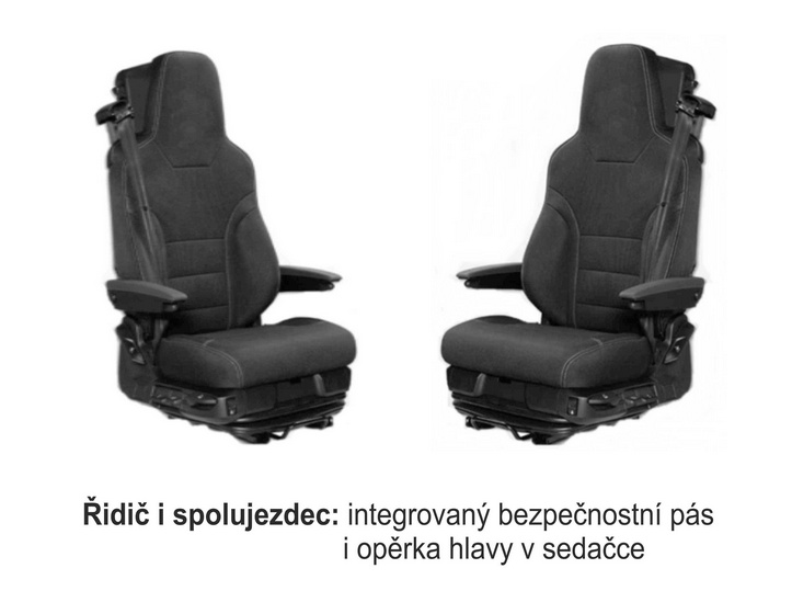 Potah sedačky MAN TGX,TGL,TGS,TGM od 2020 manšestrová látka pásy v sedačkách