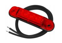 Svítilna poziční LED 12/24V červená 77,5 x 18,5mm Horpol