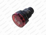 Kontrolka LED 24V montážní Ø 28mm červená se zvukovou siknalizací