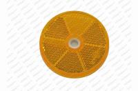 Odrazka oranžová 60mm samolepící s otvorem