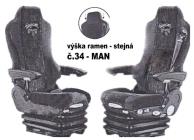 Potah sedačky MAN TGA,TGX,TGL 1+1 manšestrová látka